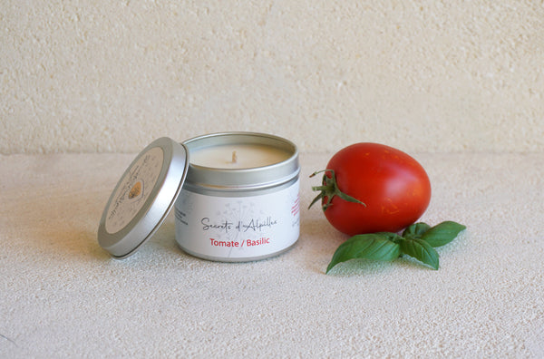 Bougie artisanale végétale - senteur "Tomate / basilic"