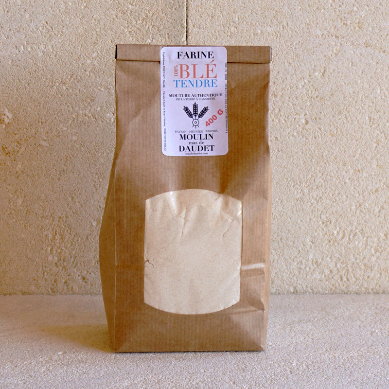 Farine artisanale de blé tendre - 400 gr et 750 gr