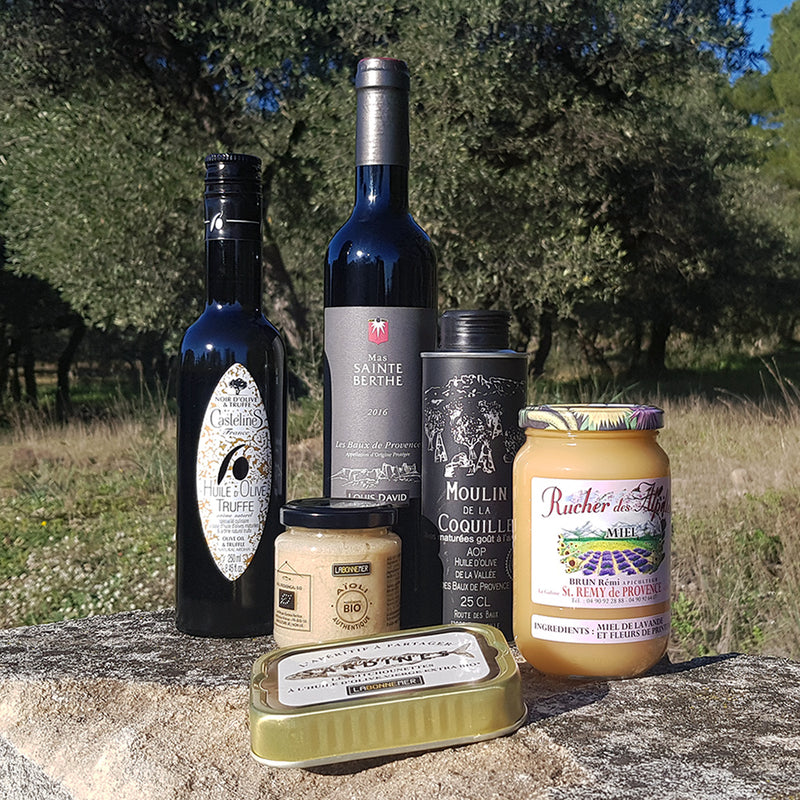Coffret très gourmand - Les Chemins de Provence - Panier gourmand