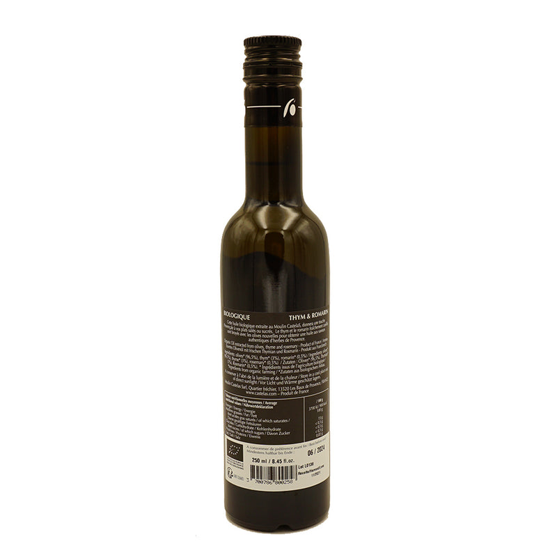 Huile d'olive thym et romarin - 250 ml