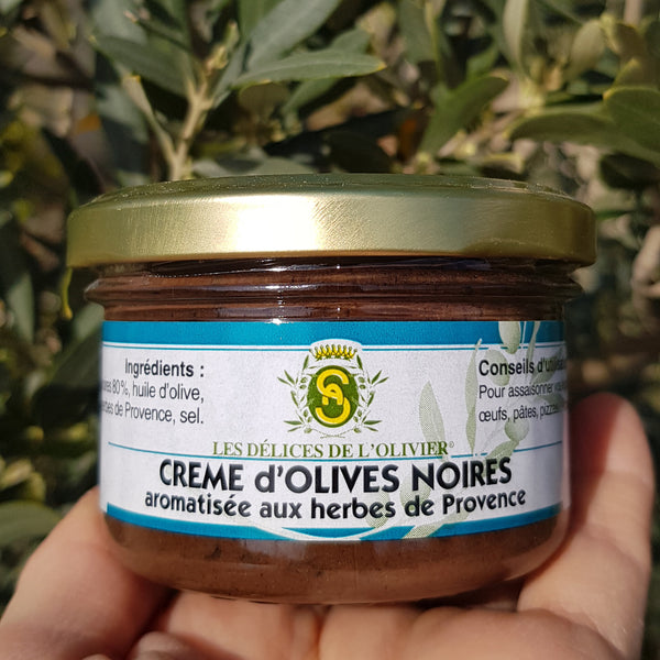Crème d'olives noires aux herbes de Provence - 90 gr