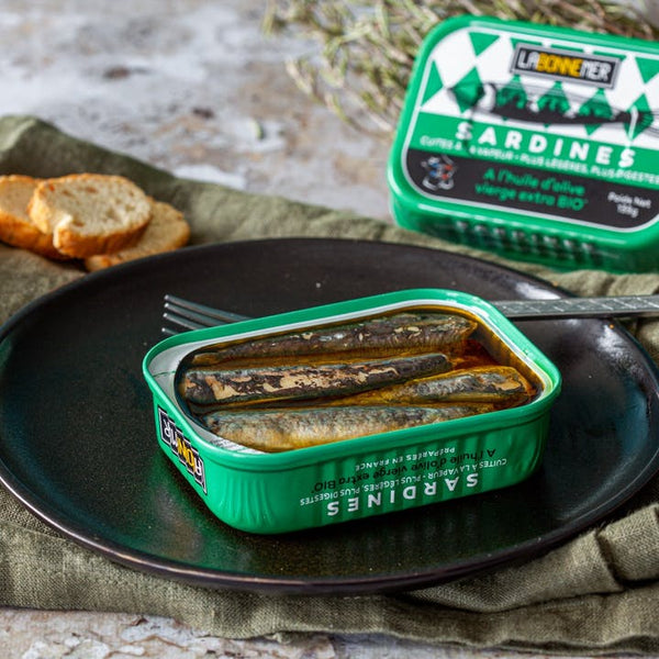 Sardines à l'huile d'olive bio - 135 gr